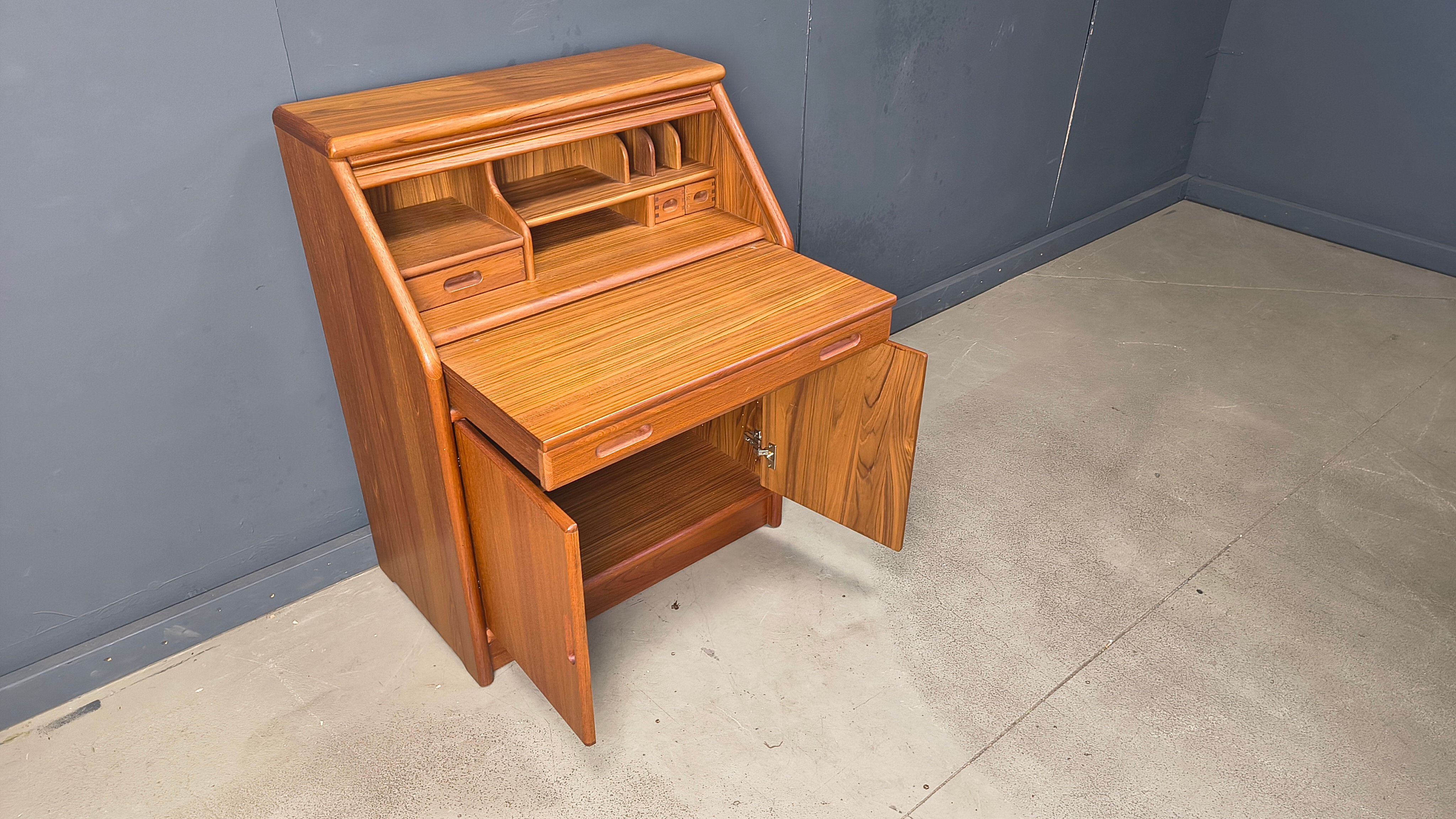 Teak secretaire by Dyrlund, Denmark, 1960s