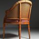 Set of 4 vintage faux bamboo chairs