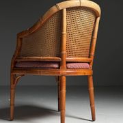 Ensemble de 4 chaises vintage en faux bambou