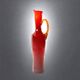 Vintage red blown glass vase