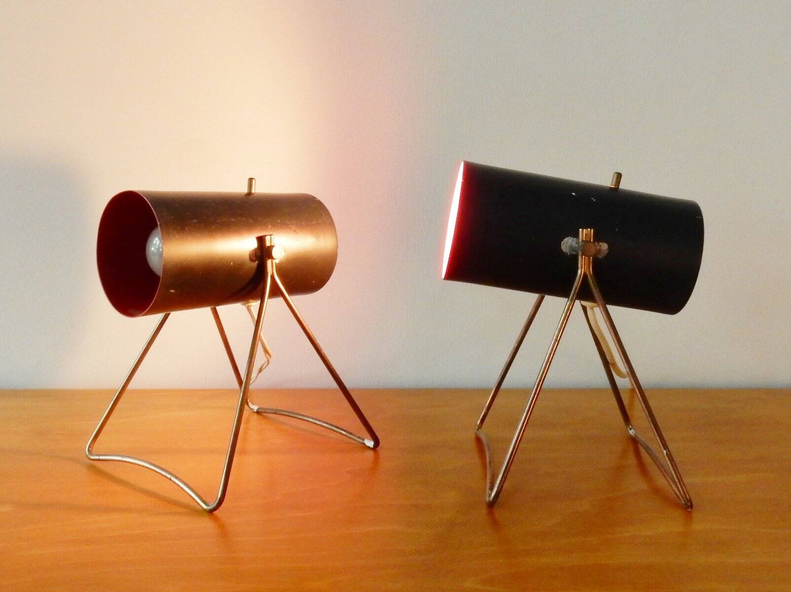 Set of 2 rare table Lamps by Svend Aage Holm Sørensen for ASEA, 1950s