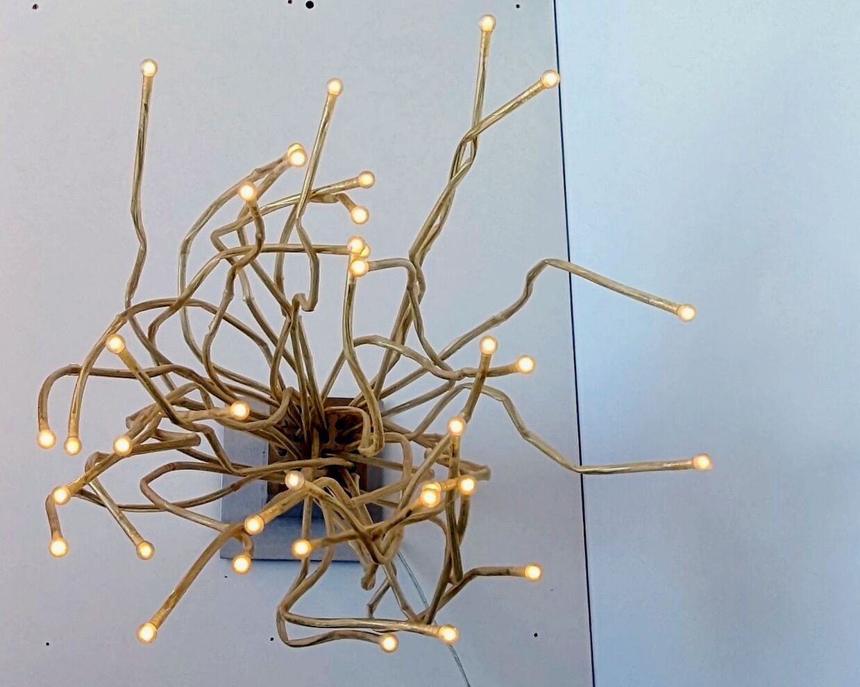 IKEA Stranne lamp - stainless steel & plastic tree 80's 90's - Octopus medusa lamp