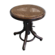 Former tabouret piano thonet by fishel wood curve assise cannée a vintage vis