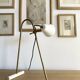Large Italian table lamp in brass design from the 50s