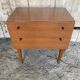 Antique Nightstand Scandinavian Wood Drawer + Vintage Case #E287