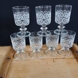 7 verres à vin vintages