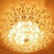Stilkronen gold-plated brass and crystal glass chandelier, Italy 1970s