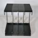 Space Age Vinyl Record Rack in Smoked Acrylic, 1970s