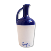 Vintage navy blue sandstone decanter