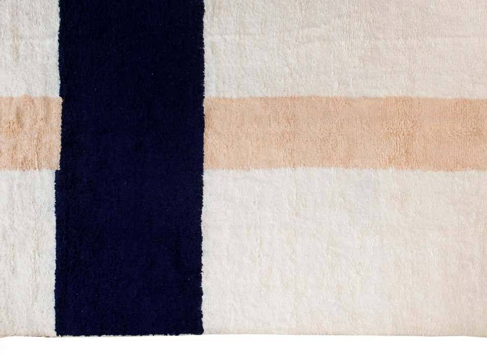 Small Moroccan wool rug 200cmx100cm traditional cotton