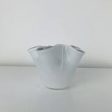 Vintage white glass handkerchief vase