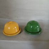 2 mini ceramic butter dishes
