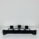 Vintage Brutalist Wrought Iron Triple Candle Holder