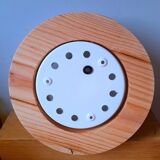 Wall light in pine and white opal.