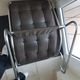 Chair tubular in Brown velvet of the 1970s