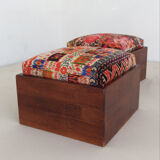 Scandinavian pouf pair