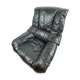 Fauteuil italien en cuir vintage noir
