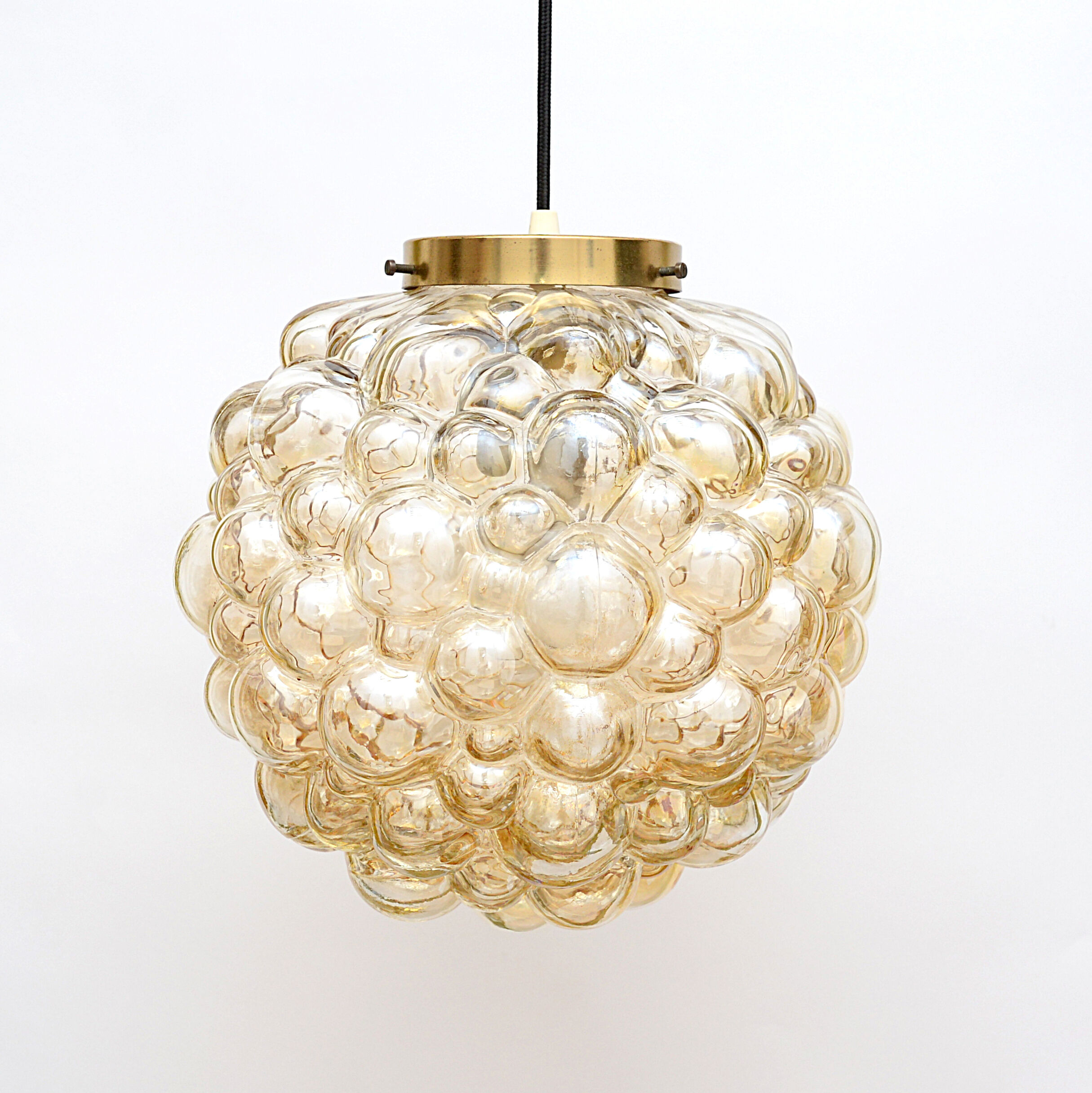 Suspension ambre bulle par Helena Tynell pour Limburg 70
