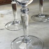 Six crystal champagne flutes