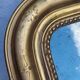 Large gilded Louis-Philippe antique mirror from the 19th century with original glass, measuring 129 x 10 cm.