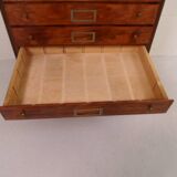 Classeur d'horloger ancien avec tiroirs