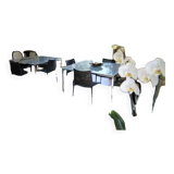 Desalto square glass table