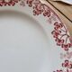 Dessert plate ironstone Sarreguemines U&C model Vichy red