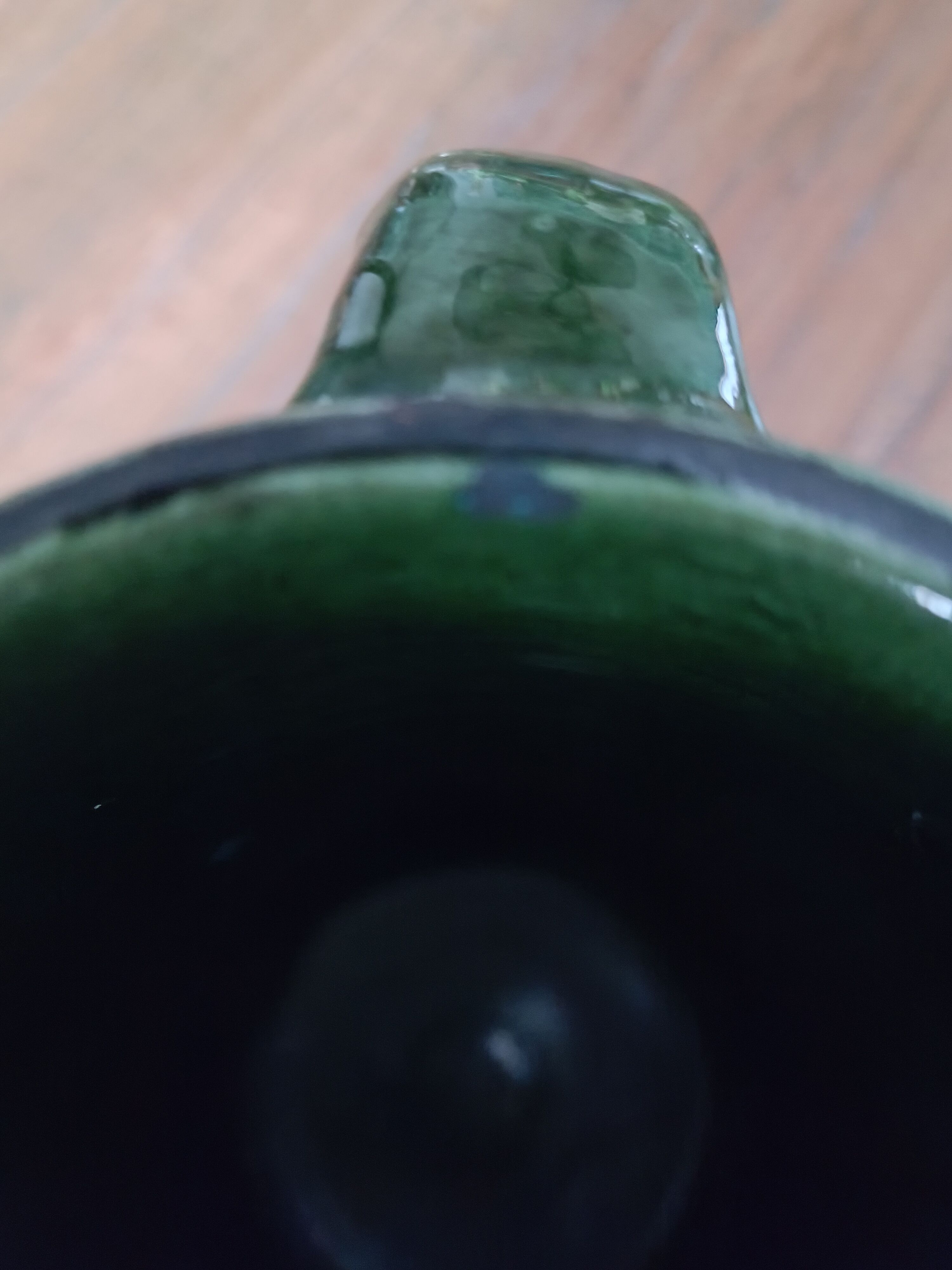 Glazed terracotta pitcher