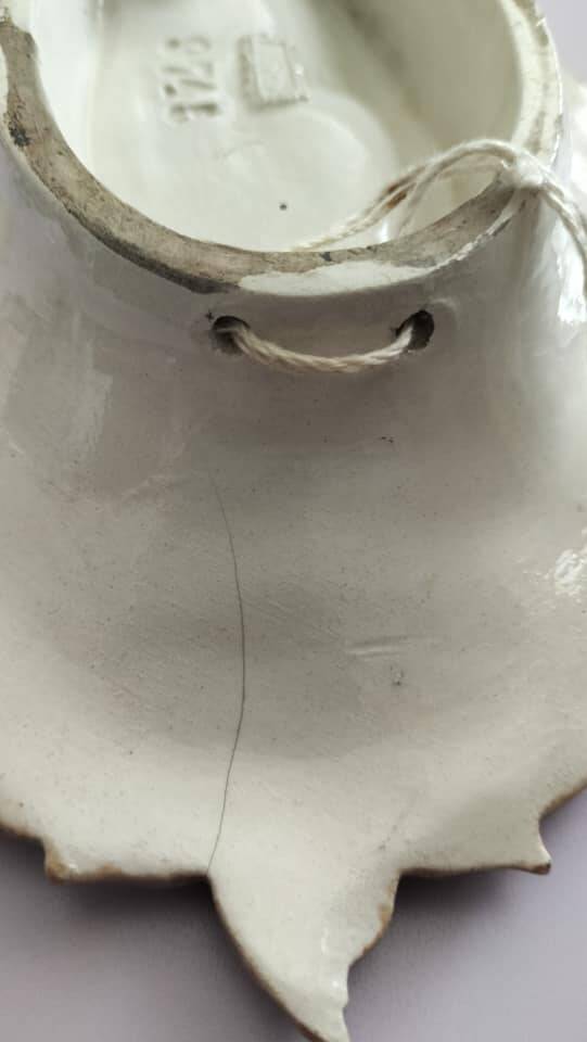 Polychrome slip wall plaque signed WS&S Rouen