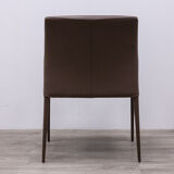 Chair 4 legs in brown leather