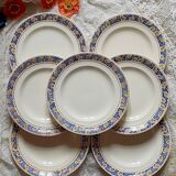7 Old Longwy plates