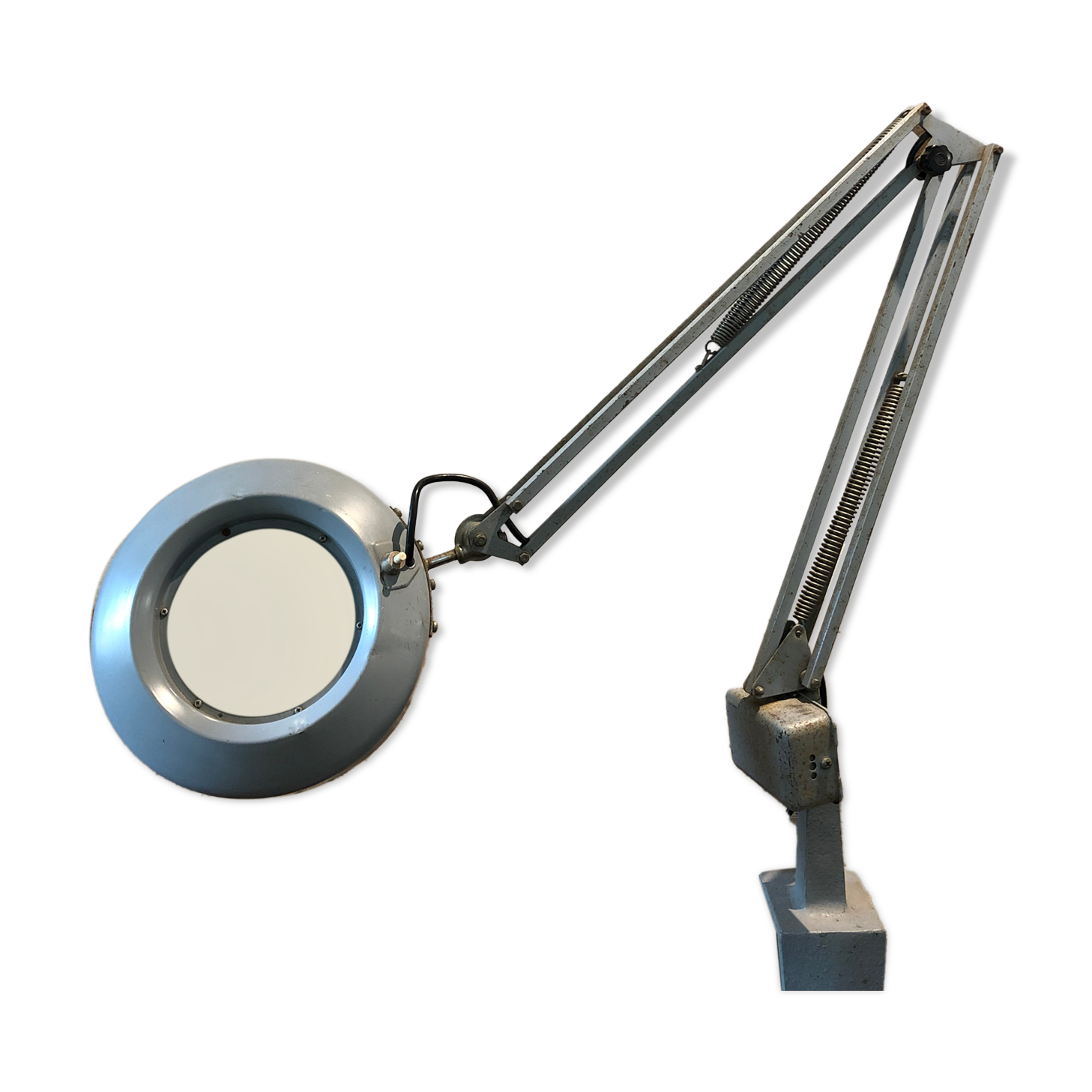 Rimsa Ciclope lamp with magnifying glass 1950