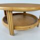 Table basse vintage en bambou et rotin, années 1970