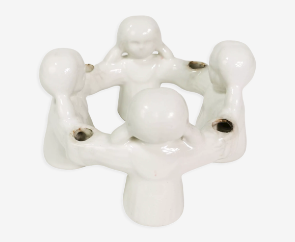 Chandelier en porcelaine, Danemark, années 1970