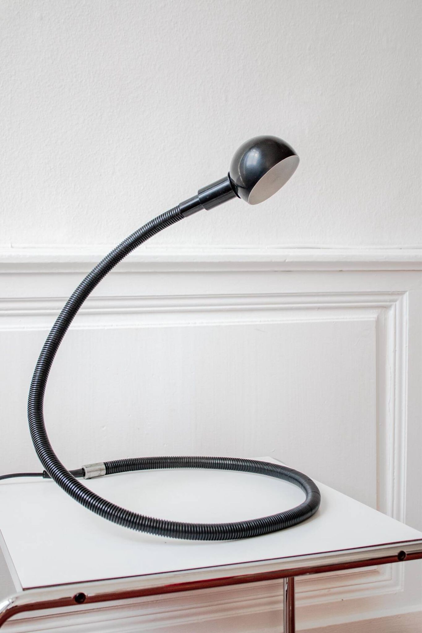 Black Hebi lamp by Isao Hosoe for Valenti, large version, 1970s.
