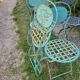 Chaises pliantes de jardin en fer forgé