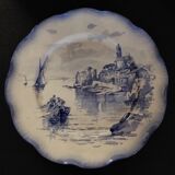 Sarreguemines earthenware plate with Marine decor late 19th century early 20th century
