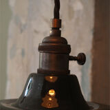 Daybat enamelled black industrial lamp