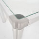 Glass and aluminum dining table by kho liang ie, the netherlands 1974