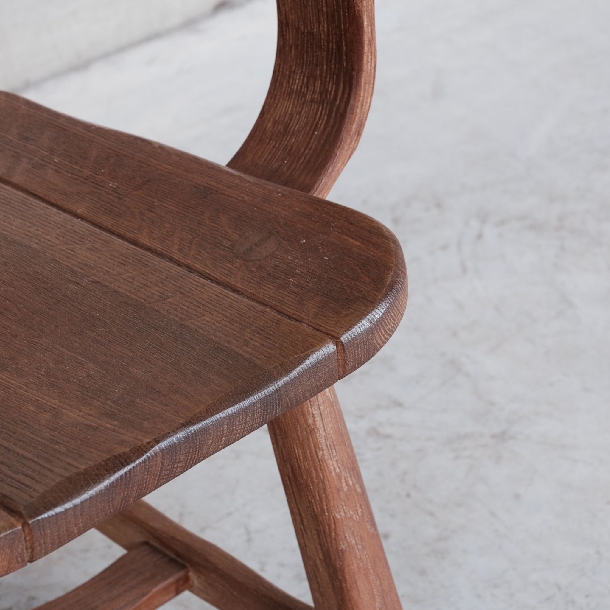 Set of Four Oak Mid-Century Dining Chairs
