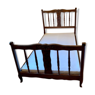 Bed made of vintage wood
