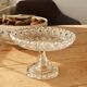 Vintage molded glass compote dish