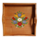 Hand-painted solid wood serving tray, folk art