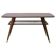 Mid-century German coffee table with rattan shelf and brass legs