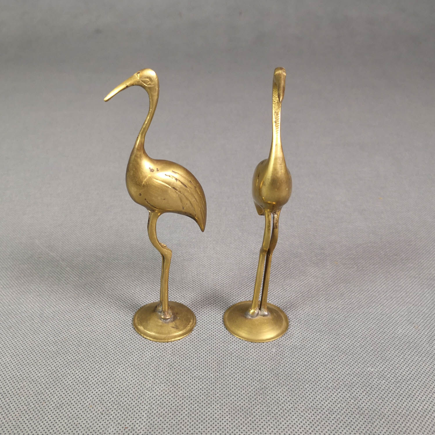 Couple of vintage brass ibis