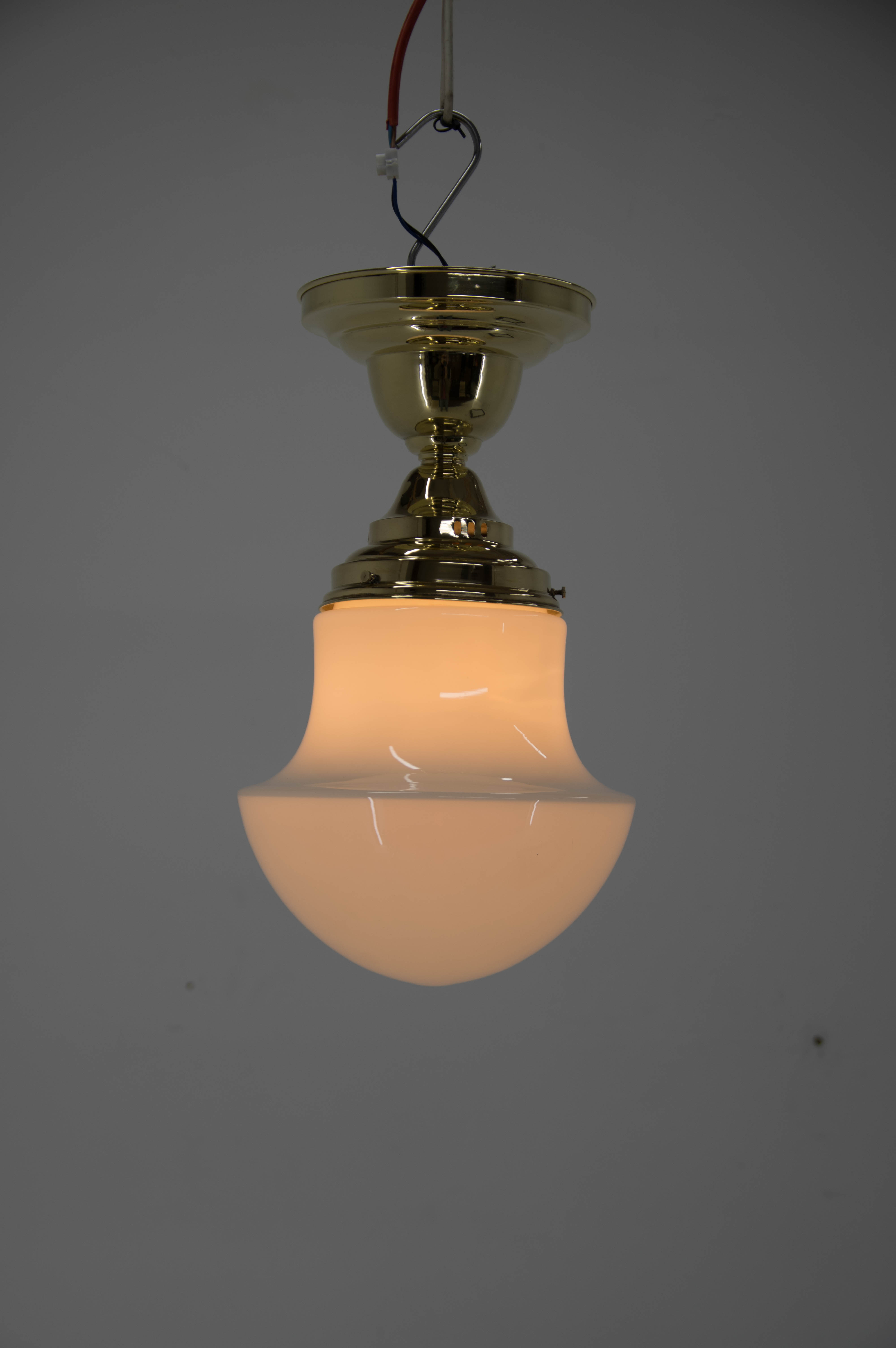 Art nouveau flush mount, 1910s, restored