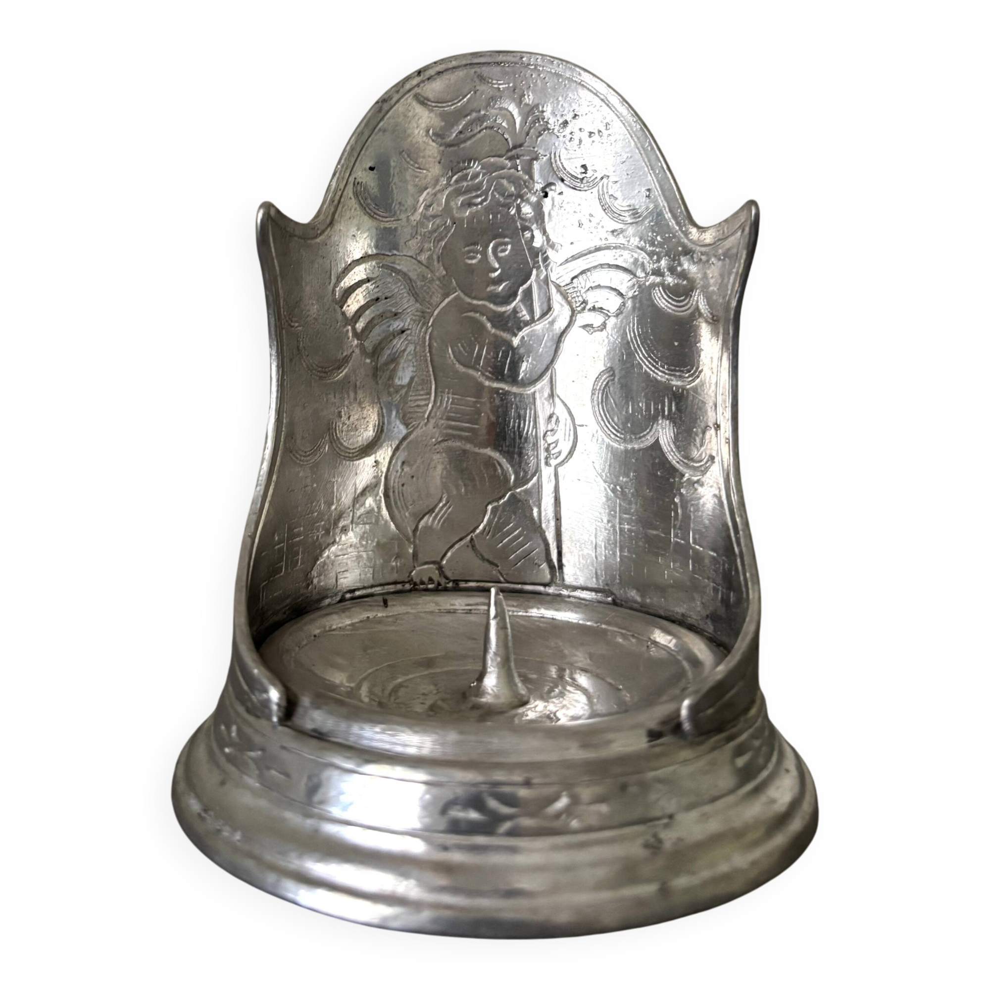 Engraved candle holder