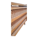Vintage chest of drawers with compass and rattan foot