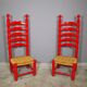 Spanish high chairs, 1940s, set of 2