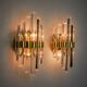 Pair of Venini Murano glass wall lights Italy 1970